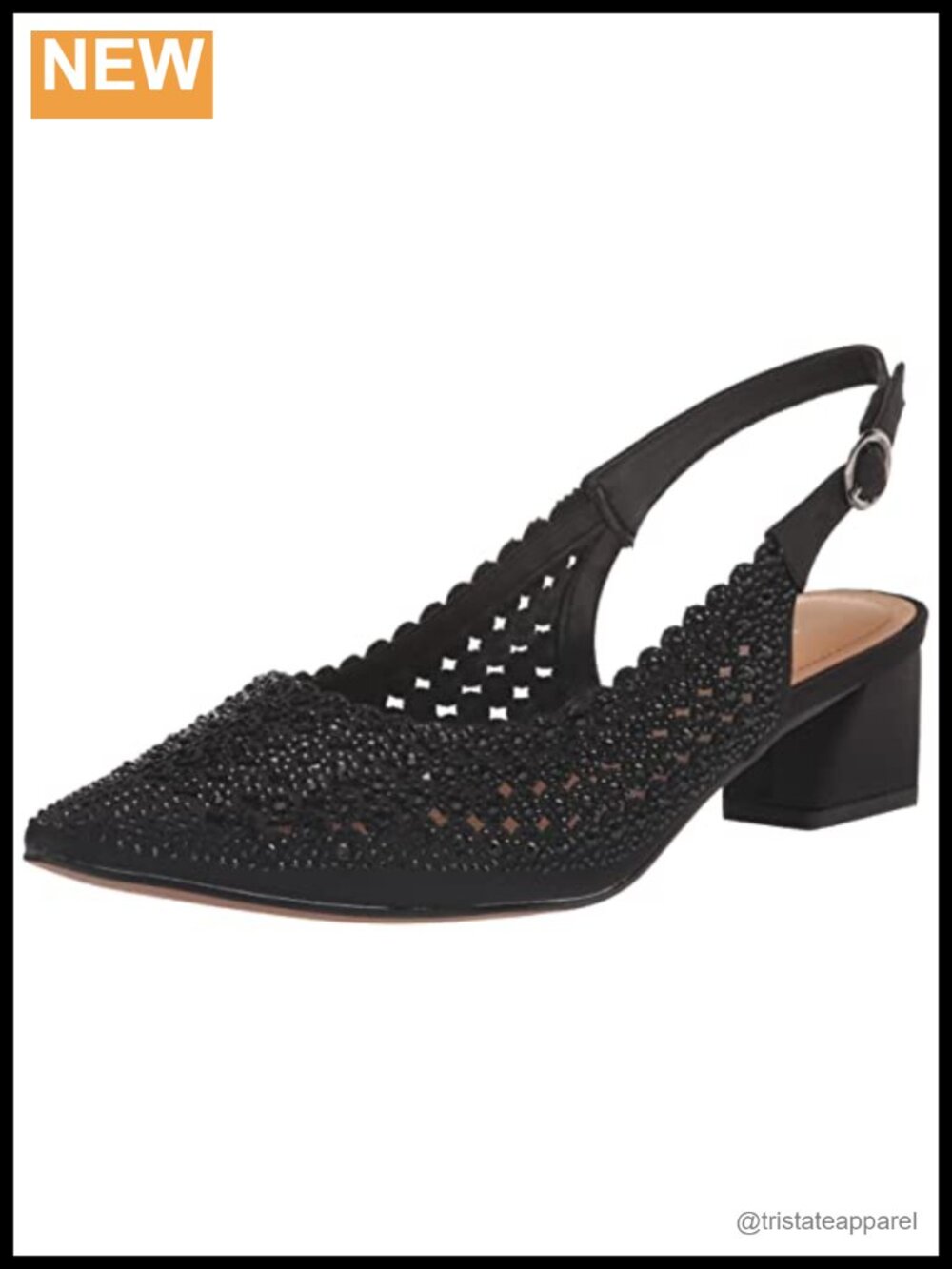 Satin Rhinestone Embellished Slingback Buckle Dress Sandals Cushioned Sole